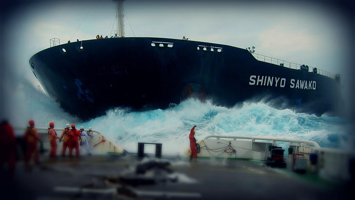 Shinyo Sawako cargo ship, oil tanker, photography, accidents, HD wallpaper