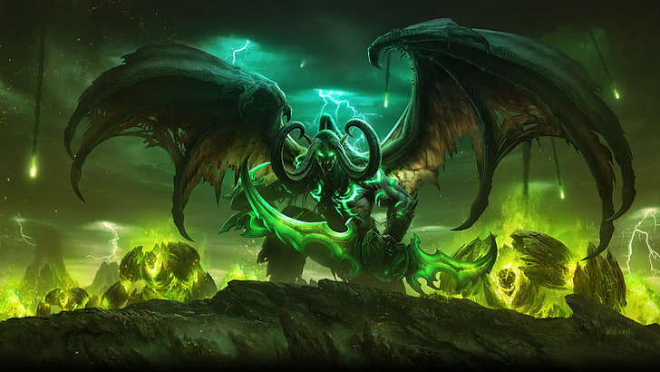 HD wallpaper: green dragon digital wallpaper, World of Warcraft: Legion,  MMORPG | Wallpaper Flare