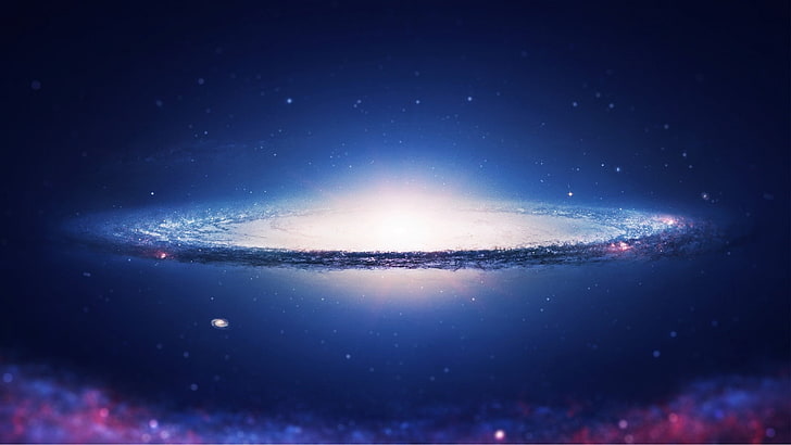 Sombrero Galaxy, space, astronomy, star - space, night, blue, HD wallpaper