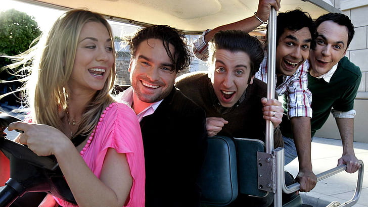 The Big Bang Theory, smiles, actors, fun, HD wallpaper