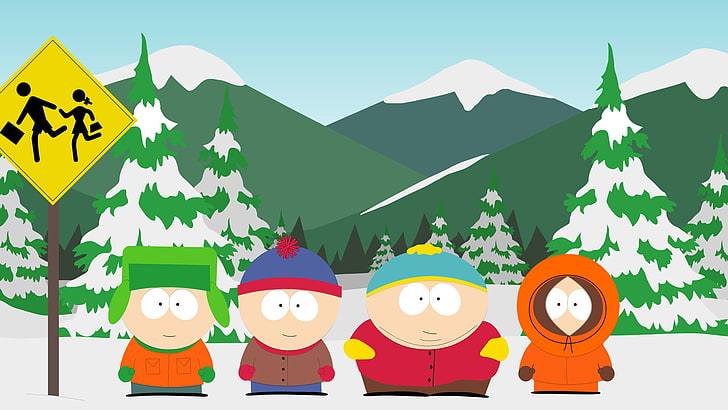 South Park wallpaper, Eric Cartman, Kenny McCormick, Kyle Broflovski, HD wallpaper