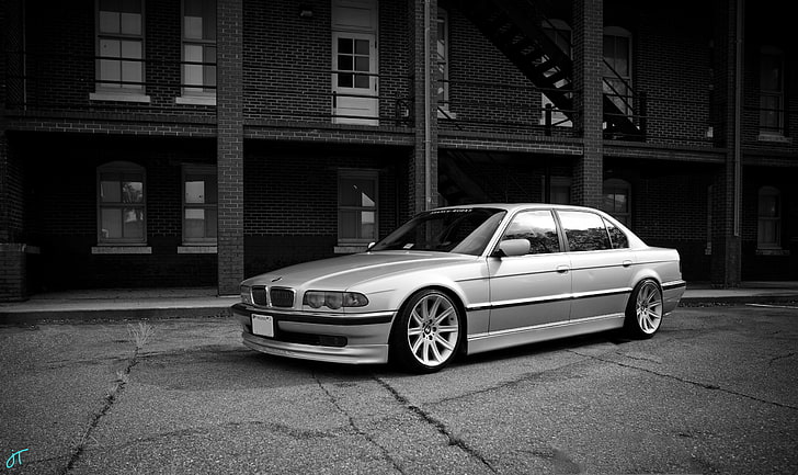 BMW sedan, Boomer, seven, e38, stance, bumer, bmw 740, car, transportation, HD wallpaper