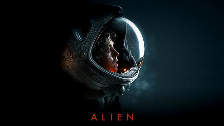 Alien (movie), artwork, Ellen Ripley, science fiction, Sigourney Weaver, HD wallpaper