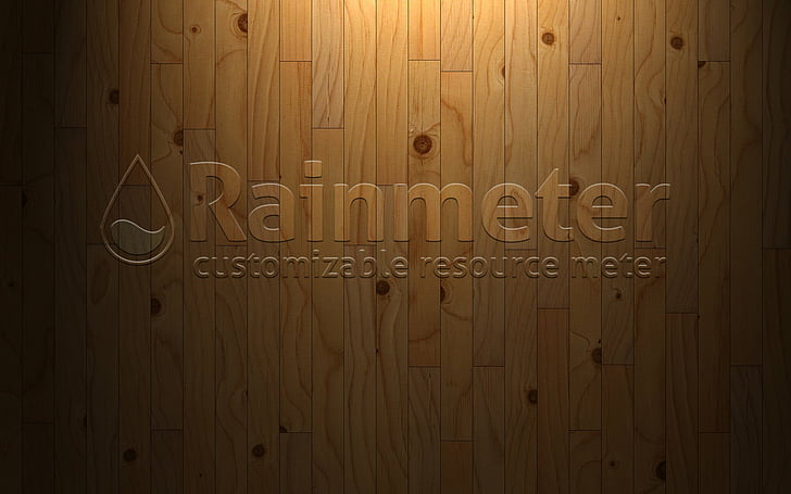 Technology, Rainmeter, Colors, Customization, White, Wood