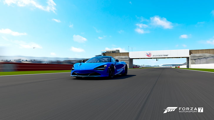 Forza, McLaren, car, Forza Motorsport, Forza Motorsport 7, front angle view, HD wallpaper