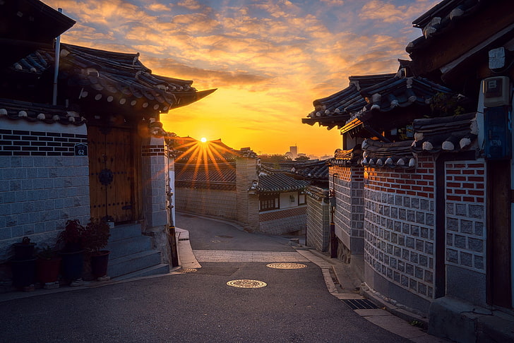 HD wallpaper: dawn, morning, Seoul, old