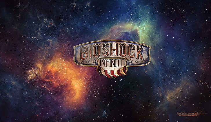 Bioshock Infinite wallpaper, space, artwork, video games, stars, HD wallpaper