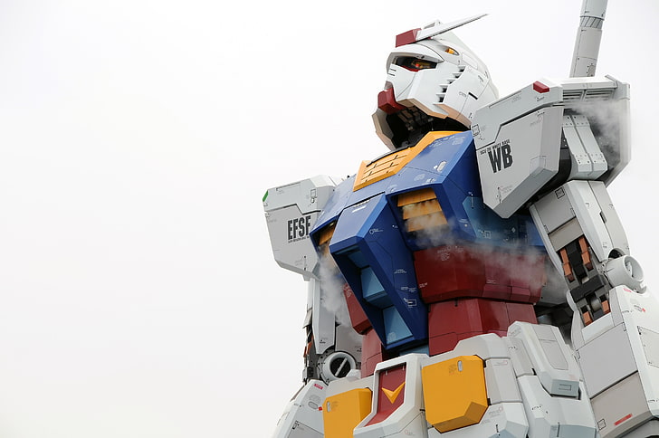 anime, Mobile Suit Gundam, nature, sky, day, copy space, low angle view