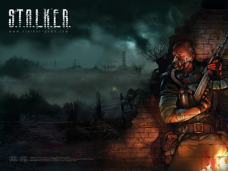 Stalker wallpaper, apocalyptic, gas masks, Ukraine, video games
