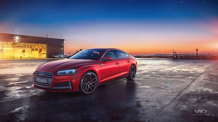 sunset, the evening, 2018, Sportback, Audi S5, Vedat Afuzi Design, HD wallpaper