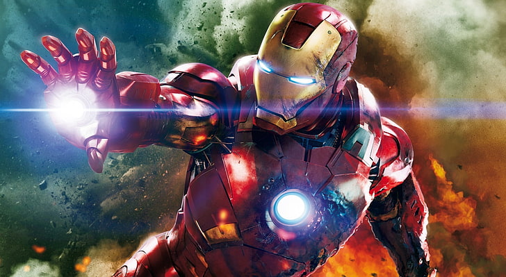 IronMan, Marvel Iron Man digital wallpaper, Movies, illuminated, HD wallpaper