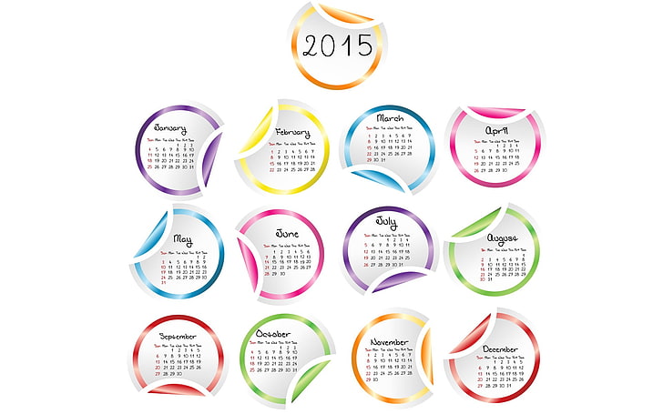 2015 calendar, Chevrolet, white background, text, communication