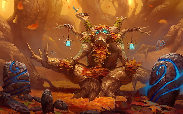 Hearthstone: Heroes of Warcraft, World of Warcraft, druids, HD wallpaper