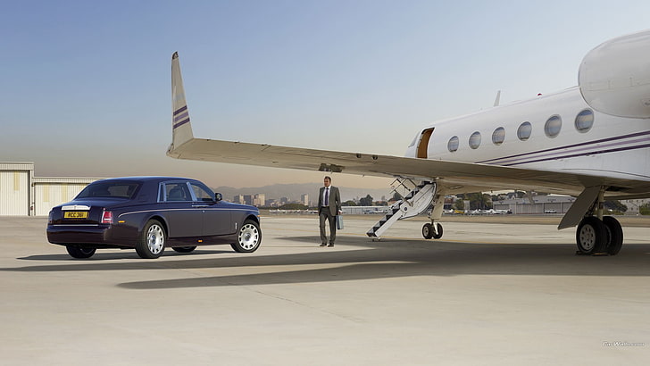 car, Rolls-Royce Phantom, mode of transportation, air vehicle, HD wallpaper
