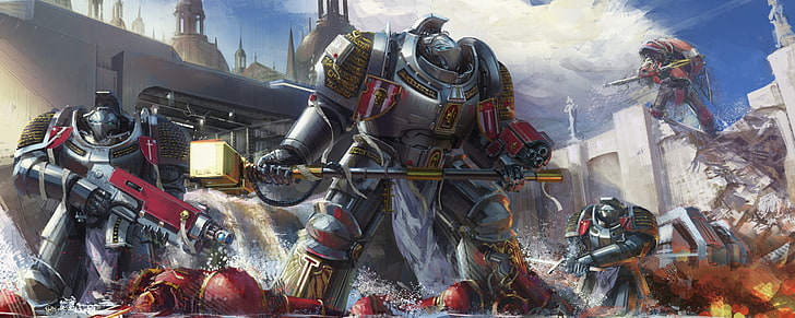 Warhammer, Warhammer 40K, Armor, Futuristic, Warrior, HD wallpaper
