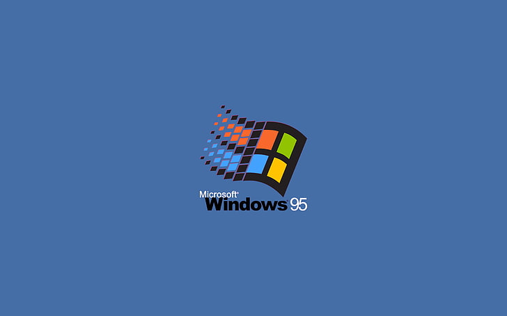 Microsoft Windows 95 digital wallpaper, minimalism, operating system