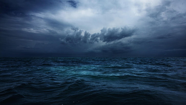 HD wallpaper: storm, stormy, ocean, blue, nature, water, sky ...