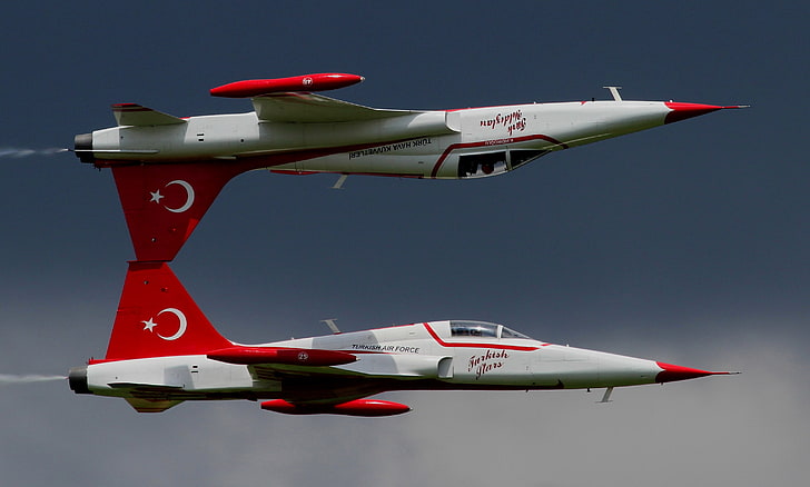 F-5, aerobatic squadron, Freedom Fighter, Turkish Stars, HD wallpaper