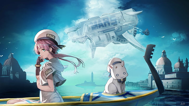 HD wallpaper: Anime, Aria, Akari Mizunashi, Aria Pokoteng, Boat, Building |  Wallpaper Flare