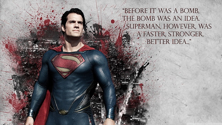 HD wallpaper: Superman digital wallpaper, quote, Superman Man of Steel, Henry  Cavill | Wallpaper Flare