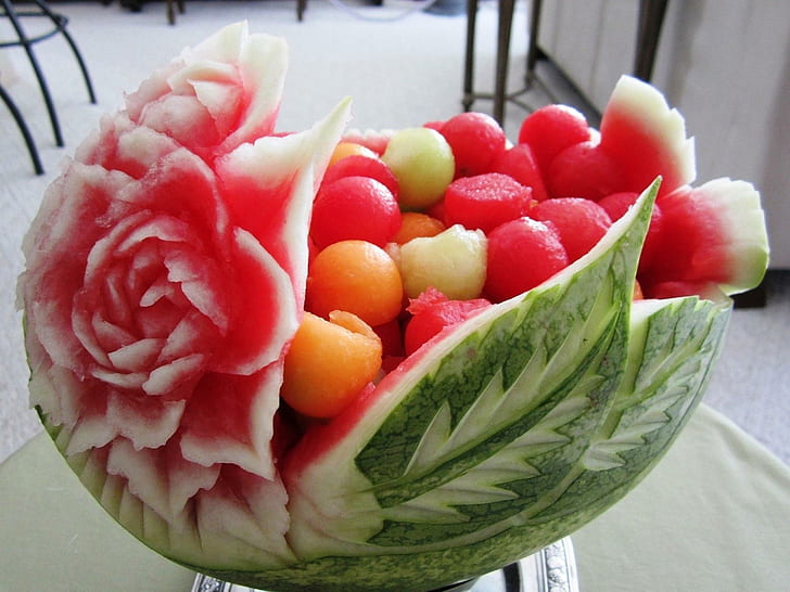 Watermelon Design, carved watermelon, cute, 3d and abstract