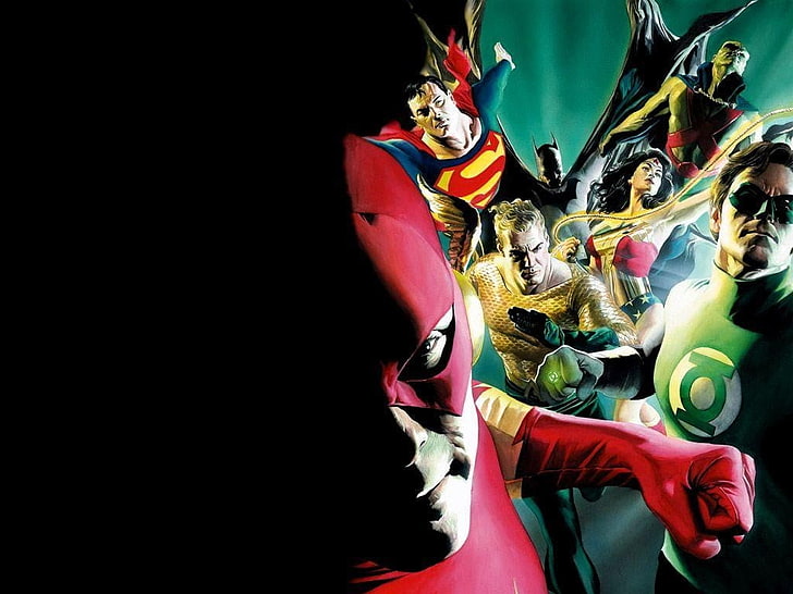 DC SuperHeroes wallpaper, DC Comics, The Flash, Green Lantern, HD wallpaper