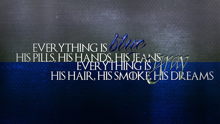 Everything is Blue text, quote, typography, lyrics, Halsey, communication, HD wallpaper