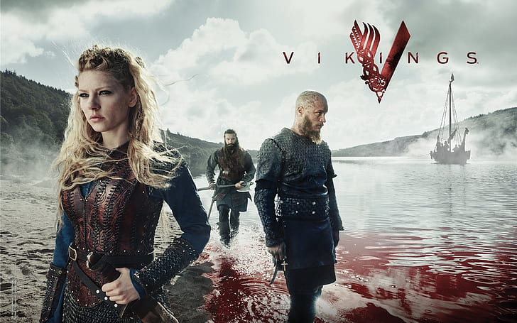Vikings, TV series, fjord, blood, HD wallpaper