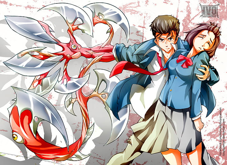 Anime, Parasyte -the maxim-, Satomi Murano, Shinichi Izumi, HD wallpaper