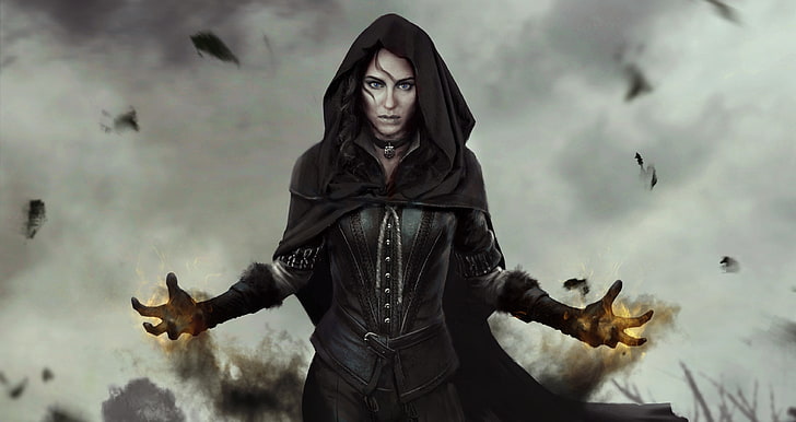 woman wearing robe wallpaper, The Witcher 3: Wild Hunt, Yennefer of Vengerberg, HD wallpaper