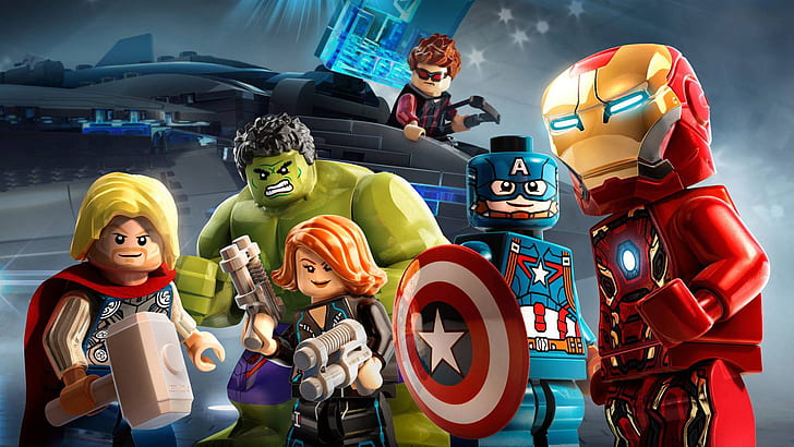 HD wallpaper: Lego, LEGO Marvel's Avengers, Captain America, Hulk, Iron Man  | Wallpaper Flare