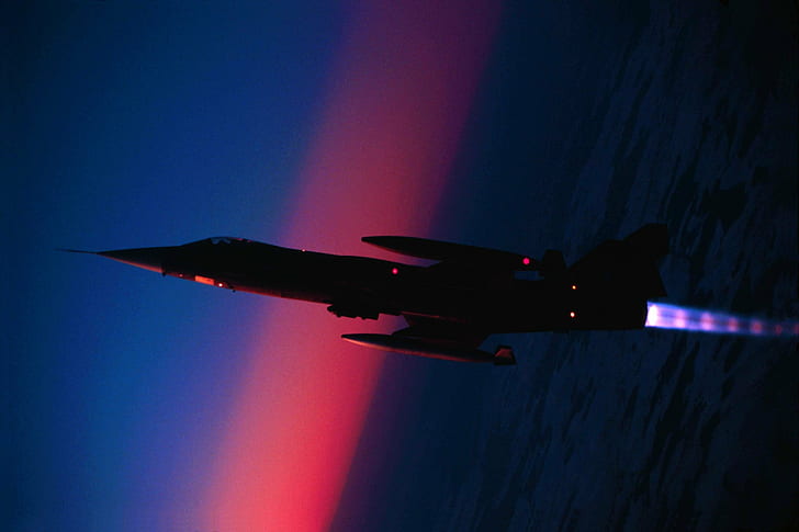 sky, sunrise, jet fighter, F-104, Lockheed F-104 Starfighter