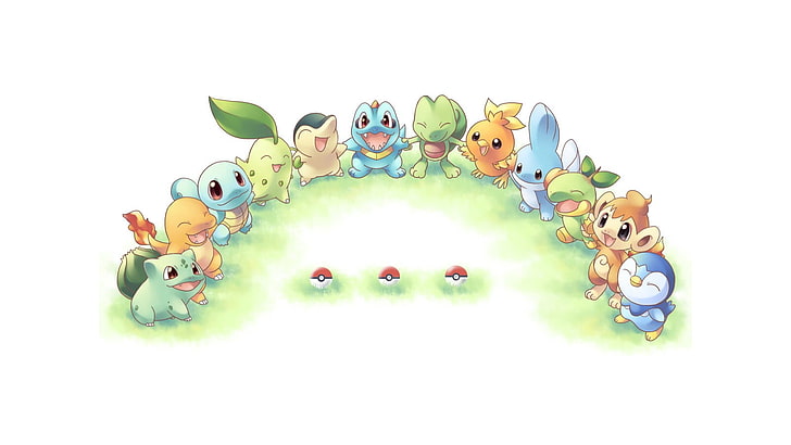Pokemon illustration, Pokémon, Bulbasaur, Squirtle, video games, HD wallpaper