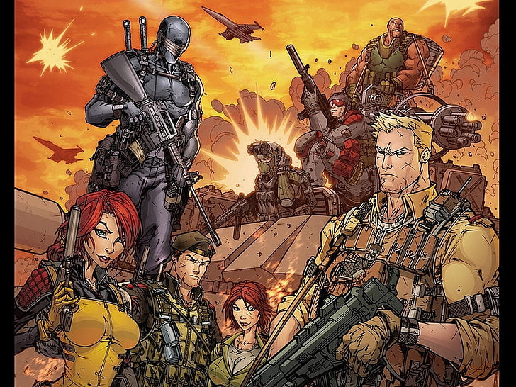 Comics, G.I. Joe, Snake Eyes (G.I. Joe), representation, human representation, HD wallpaper