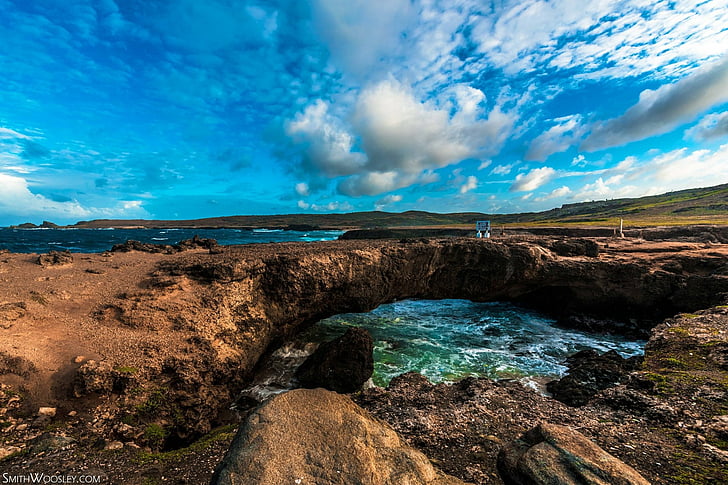 Photography, Coastline, Aruba, Cloud, Landscape, Ocean, Rock, HD wallpaper
