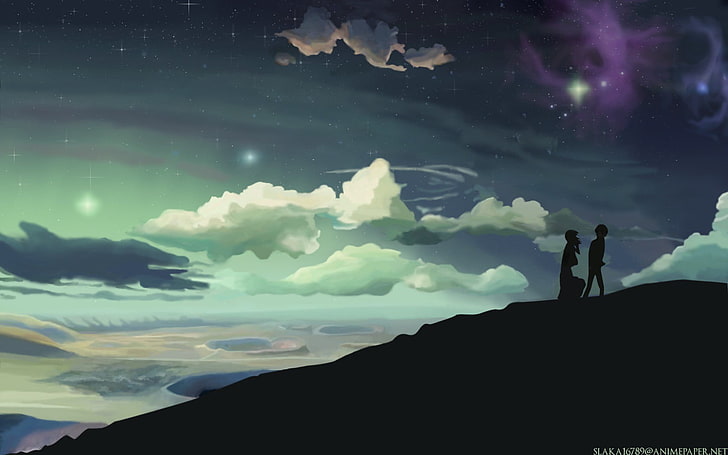5 Centimeters Per Second, anime, real people, silhouette, one person, HD wallpaper