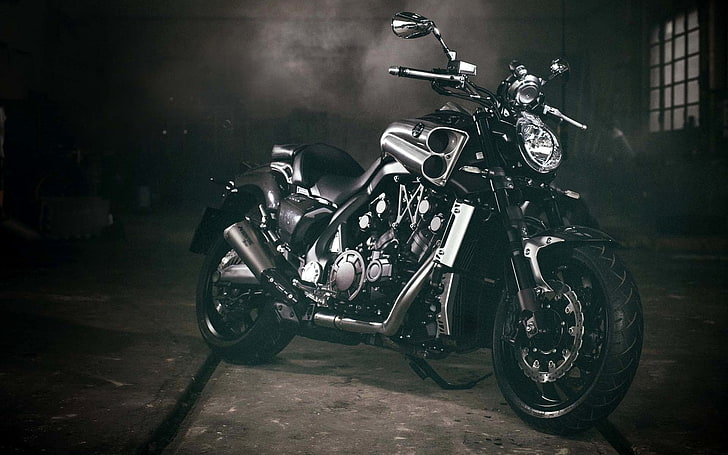 Yamaha VMAX Carbon 2015, black and gray cruiser motorcycle, Motorcycles, HD wallpaper