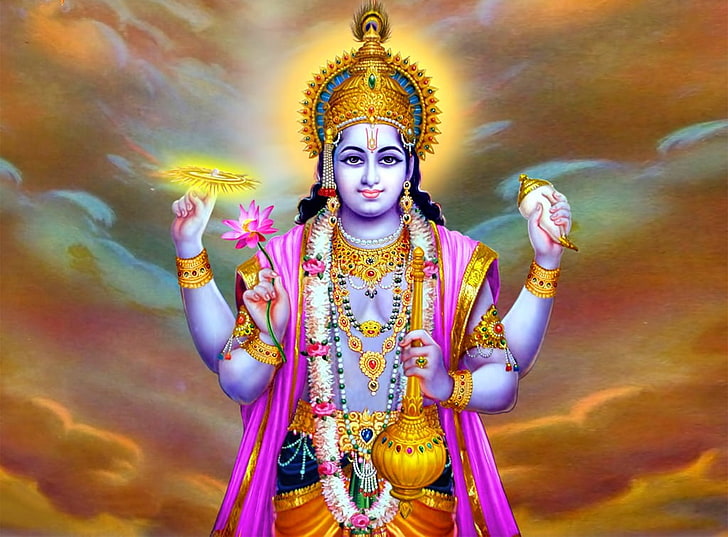 HD wallpaper: God Vishnu, Hindu Deity painting, Lord Vishnu, multi colored  | Wallpaper Flare