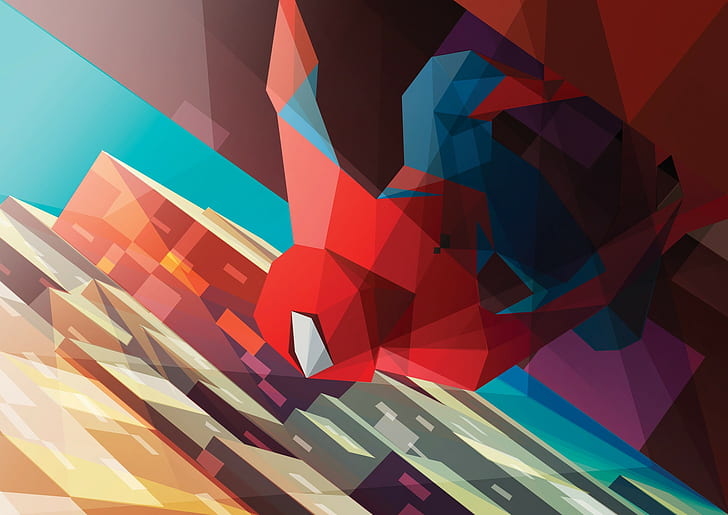 low poly, Spider-Man
