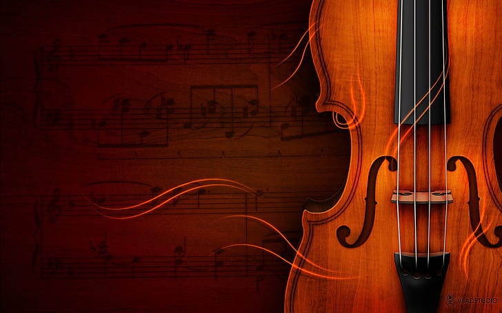 Violin Notes HD, music, HD wallpaper
