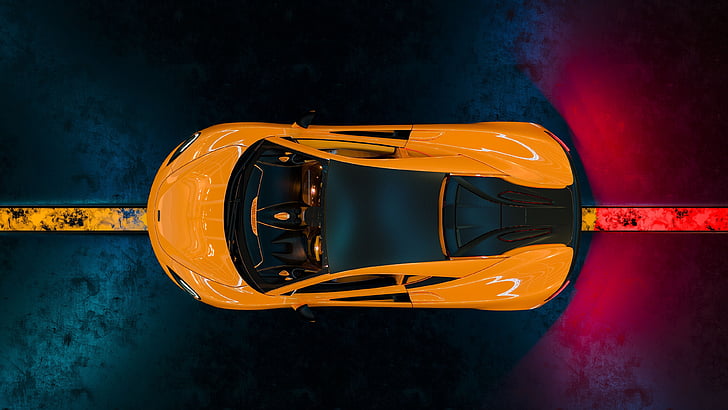 yellow, orange, car, automotive design, light, vehicle, mclaren, HD wallpaper