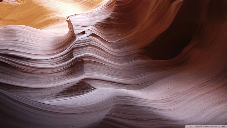 women's brown hair extension, Antelope Canyon, rock formation