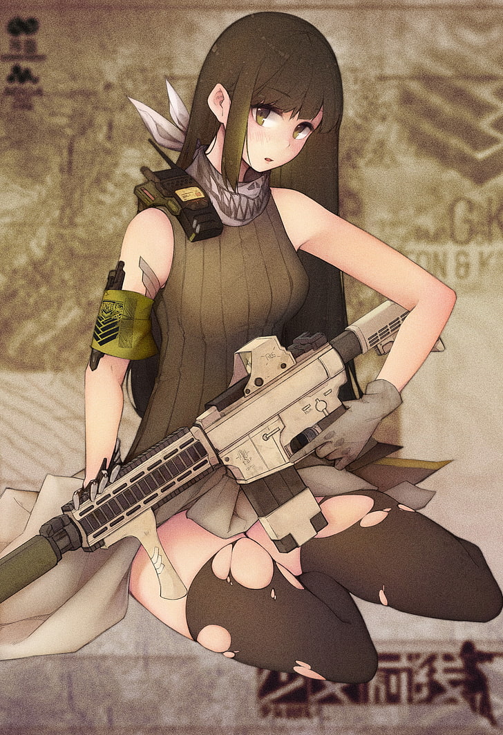 anime, Girls Frontline, gun, Girls_Frontline, girls with guns, HD wallpaper