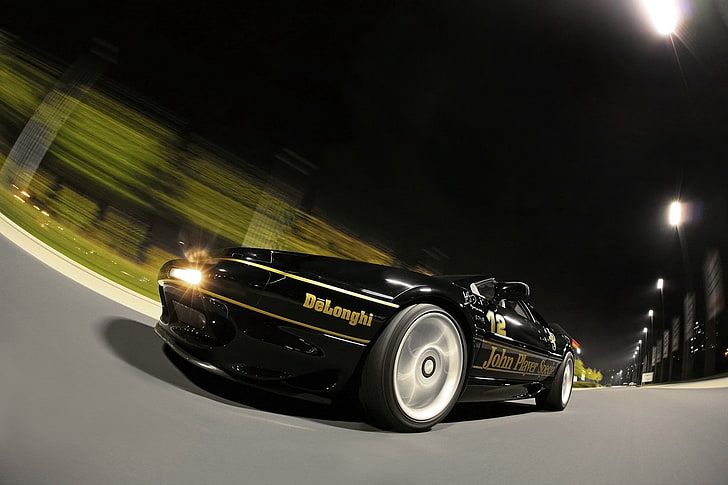 Lotus, Lotus Esprit, illuminated, night, car, motor vehicle, HD wallpaper
