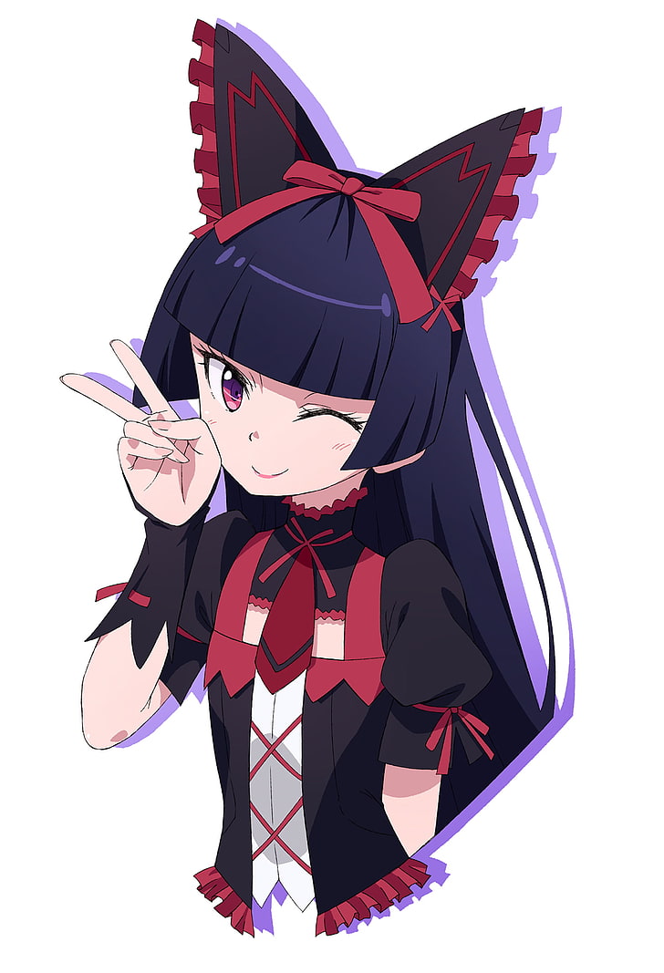anime girls, Rory Mercury, cut out, white background, people