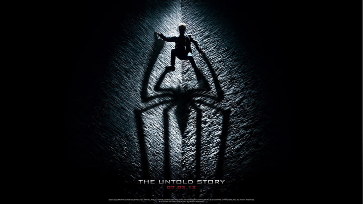 Spider-Man wallpaper, movies, The Amazing Spider-Man, silhouette, HD wallpaper