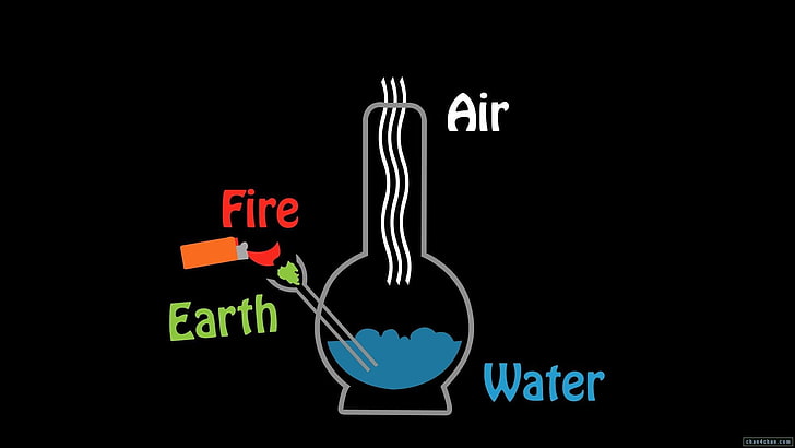 water bong illustration, 420, drugs, earth, elements, humor, marijuana, HD wallpaper