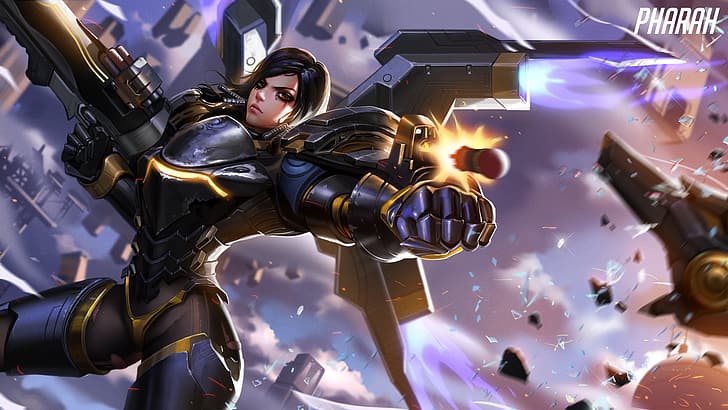 Pharah (Overwatch), video game characters, video games, women