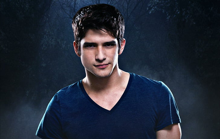 Teen Wolf (2011-), tv-series, black, fantasy, lycan, blue, actor, HD wallpaper