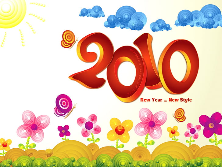 2010 New Year New Style HD, celebrations, HD wallpaper